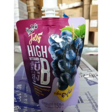 Nước Thạch Jelly Gumi Vitamin B,C Giá Sỉ 78k - 6 Bịch 135g Vị Nho, Vải, Cam Ngon 1 Nước Thạch Jelly Gumi Vitamin B,C Giá Sỉ 78k - 6 Bịch 135g Vị Nho, Vải, Cam Ngon 1