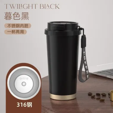Nước Uống Đôi Dung Tích Lớn Có Ống Hút Thép Không Gỉ 316 Gốm Bên Trong Nồi Giữ Nhiệt Cốc Di Động Gắn Trên Xe Di Động 4