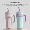 Nước Uống Đôi Dung Tích Lớn Có Ống Hút Thép Không Gỉ 316 Gốm Bên Trong Nồi Giữ Nhiệt Cốc Di Động Gắn Trên Xe Di Động 6