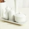 Ống đựng tăm tròn có nắp Long Phương - Hũ đựng tiện dụng bằng sứ trắng cao cấp - Phụ kiện bàn ăn 5