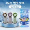 Quạt Tích Điện Cầm Tay Mini 6 Cấp Độ 3000mAh Giá Rẻ Chỉ 88000 Đồng
