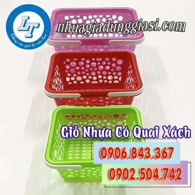 Sọt nhựa có quai xách giá rẻ - Giảm 20k, chỉ 38.000đ, mua ngay hôm nay