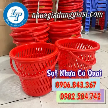 Sọt nhựa có quai xách giá rẻ - Giảm 20k, chỉ 38.000đ, mua ngay hôm nay