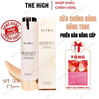 Sữa chống nắng lên tone The High Fit Air SunCream Spf50/Pa++++ CHÍNH HÃNG - Tặng MẶT NẠ Sữa chống nắng lên tone The High Fit Air SunCream Spf50/Pa++++ CHÍNH HÃNG - Tặng MẶT NẠ