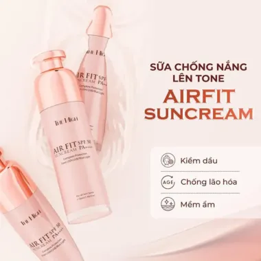 Sữa chống nắng lên tone The High Fit Air SunCream Spf50/Pa++++ CHÍNH HÃNG - Tặng MẶT NẠ
