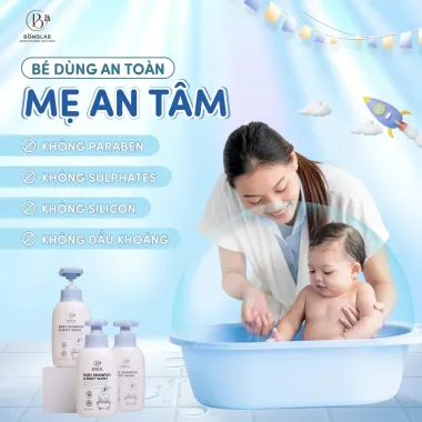 Sữa tắm gội Củ Cải Đường 270ml Bonglab hàng chính hãng tắm tắm và gội toàn thân cho bé - An toàn dịu nhẹ, không kích ứng 3
