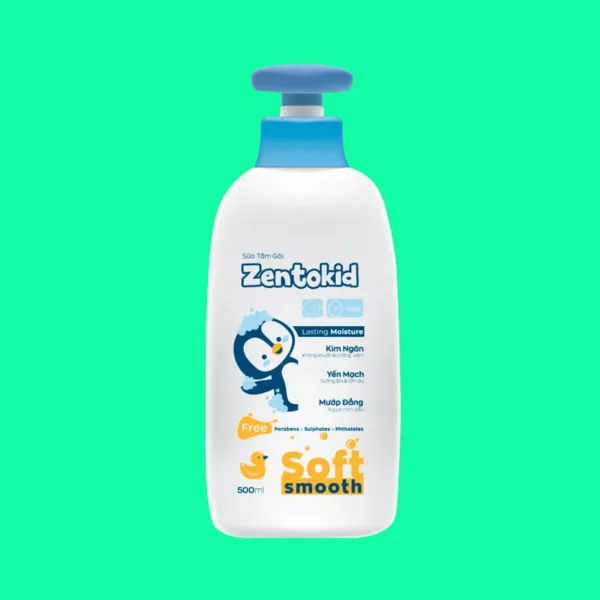 Hình ảnh sản phẩm Sữa tắm gội Zentokid giảm rôm sảy, làm sạch dịu nhẹ cho bé - 250ml/500ml giá chỉ 149k