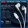 Tai nghe Type C Android E16T chống ồn đàm thoại tốt giá rẻ chỉ 99000đ