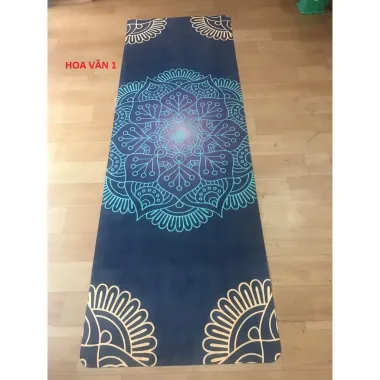 Thảm tập yoga cao su du lịch hoa văn 1.6mm tặng túi đựng - Giá chỉ 349k