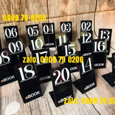 Thẻ Số Thứ Tự Mica Chữ L Để Bàn Giá Rẻ Cho Sự Kiện Lễ Tân Showroom Spa Chỉ 11000đ 5