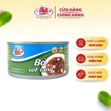 Thịt Bò Sốt Vang Hạ Long 175g - Đồ Hộp Giảm Giá Chỉ 49k Thay Vì 62.2k