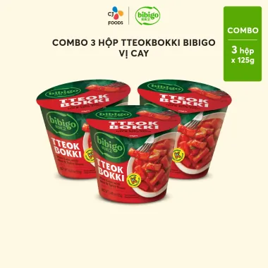 [Tiết kiệm] Combo 3 hộp Bánh gạo Tokbokki đủ vị Phô mai, Cay ngọt & Cay (125g x 3) - Dẻo dai đậm đà 4