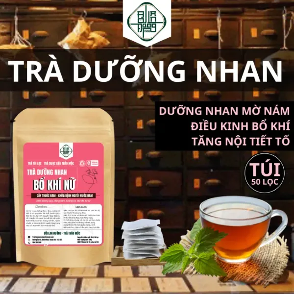 Hình ảnh sản phẩm Trà Bổ Khí Huyết Dưỡng Nhan Bội Lan Đường Giá Rẻ 220k Túi 50 Lọc