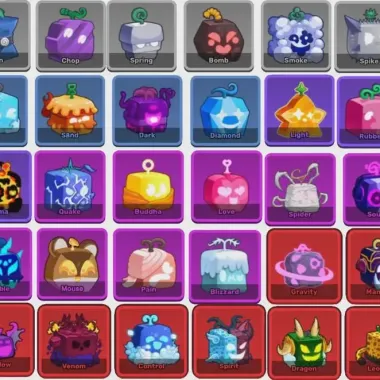 Trái Ác Quỷ Blox Fruits Bộ 13 Loại Kitsune Rocket Quake T-Rex - Giảm 20% còn 100k 1 Trái Ác Quỷ Blox Fruits Bộ 13 Loại Kitsune Rocket Quake T-Rex - Giảm 20% còn 100k 1