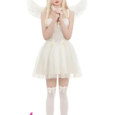 Trang Phục Công Chúa Halloween Cho Bé Gái - COS Lông Thiên Thần Trắng Giảm Giá 251640đ 4