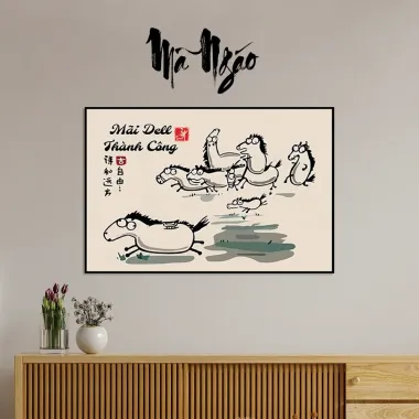Tranh Vô Tri Long Hổ Đấu Giá Rẻ 99000đ - Chất Liệu Tráng Gương Cao Cấp 6