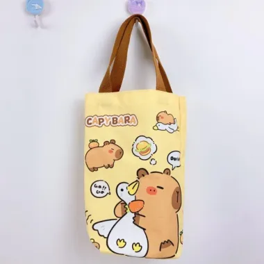 Túi Đựng Cốc ELO11 Capybara Hoạt Hình - Vỏ Chai Nước Canvas Chống Trầy Xước Giá Shock 59K! 1