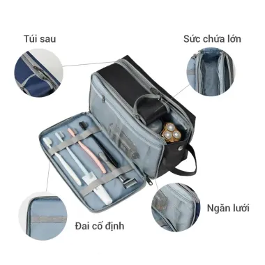 Túi đựng mỹ phẩm nam đa năng, chia ngăn khô ướt, du lịch tiện lợi - Giảm 20% còn 122014đ 1