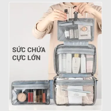 Túi đựng mỹ phẩm nam đa năng, chia ngăn khô ướt, du lịch tiện lợi - Giảm 20% còn 122014đ 6