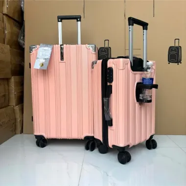 Vali Du Lịch Cao Cấp Size 20/24/28 TN 268 - Nhựa ABS+PC Chất Lượng, Móc Treo Đồ, Khay Nước, BH 5 Năm