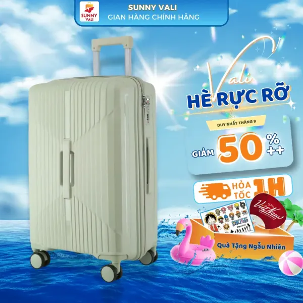 Hình ảnh sản phẩm Vali Du Lịch Siêu Nhẹ Sunny Choco Kéo Size 20 24 28 Chống Vỡ Giá Rẻ 500K