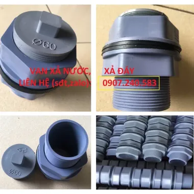 Van Xả Nước Bể Bạt PVC Cao Cấp - Giá Rẻ 30000đ, Phi 34,42 kèm Gioăng Cao Su