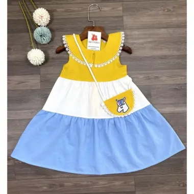 Váy Hoa Nhí Lỗ 3 Cho Bé Gái 8-44kg Happy Kids G42 Giá Cực Sỉ 195000đ 5