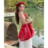 Váy Yếm Đỏ Dân Gian Siêu Hot Tết - Giá Shock 559k Thay Vì 698k - Yếm Chụp Tết Huế Hội An 3