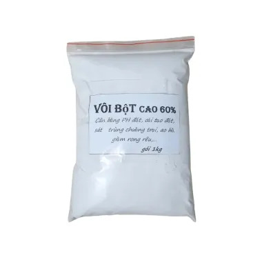 Vôi bột sát khuẩn cải tạo đất trồng 1kg - Khử độc, tăng độ pH, giá chỉ 13800đ 1 Vôi bột sát khuẩn cải tạo đất trồng 1kg - Khử độc, tăng độ pH, giá chỉ 13800đ 1