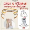 Vòng Cuff Đôi Khắc Tên - Tặng Nhẫn Đôi & Hộp Đẹp - Giá Chỉ 196800 Vnđ