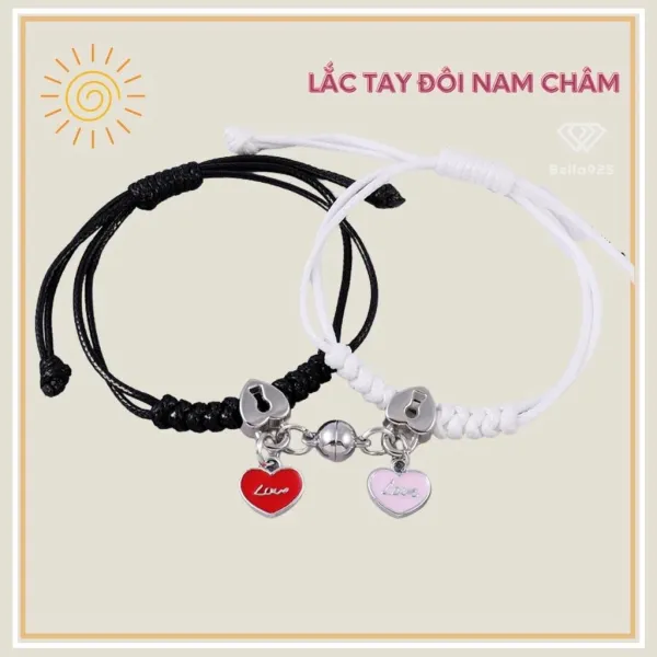 Cách phối hợp vòng tay đôi handmade dây rút cho các cặp đôi hiện đại