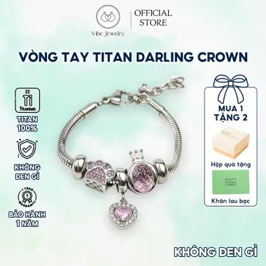 Vòng Tay Titan Charm Vương Miện Tình Yêu - Lắc Tay Khắc Ghi Sáo Giá 100K 1