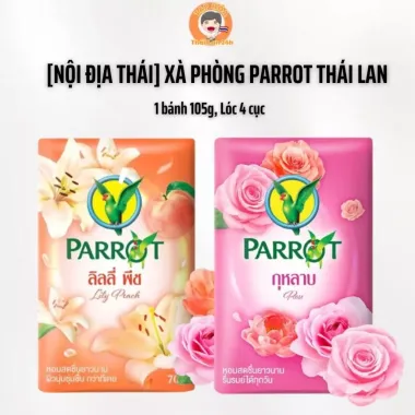 Xà phòng Vẹt Parrot Thái 105g Siêu Thơm Sạch Da Không Nhờn Giá Tốt 34100VNĐ Xà phòng Vẹt Parrot Thái 105g Siêu Thơm Sạch Da Không Nhờn Giá Tốt 34100VNĐ