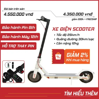 Xe Scooter Điện Ziyouhike Tốc Độ 30km/h - Gấp Gọn, Pin Lithium 280Wh, Giá Chỉ 3.9 Triệu 6