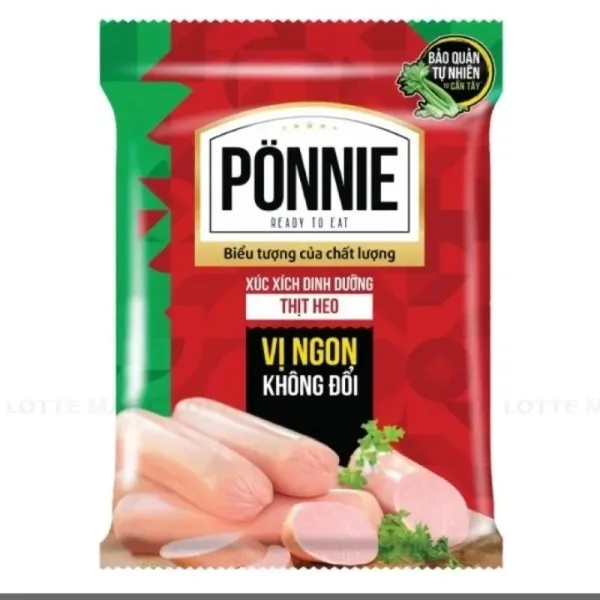 Hình ảnh sản phẩm Xúc Xích Ăn Liền Bin&Bon PONNIE MASAN 180g - Gói 5 Tặng 1, Giá Chỉ 15500đ