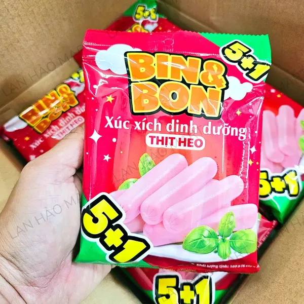 Giá trị dinh dưỡng và thành phần của Xúc Xích Ăn Liền Bin&Bon PONNIE MASAN 180g