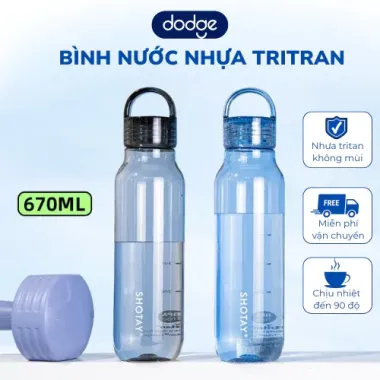 Bình Đựng Nước Uống 670ml Tritan An Toàn Không BPA Chịu Nhiệt Độ Cao Giá Tốt 104000đ