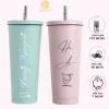 Bình giữ nhiệt, cốc giữ nhiệt Pastel 750ml khắc tên theo yêu cầu, Inox 304 tặng sticker, túi đựng tiện lợi