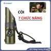 Còi Sinh Tồn Đa Năng 7 Trong 1 - Cứu Hộ, La Bàn, Đèn LED, Giá Rẻ 53k