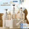 Combo lọ chiết mỹ phẩm cao cấp CozyHome, chai chiết dầu gội sữa tắm trong suốt mang đi du lịch tiện lợi