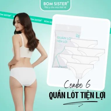 Combo Quần Lót Nữ Cotton Dùng 1 Lần Tiện Lợi Du Lịch - Giá Rẻ 38.000đ BOM SISTER Q221