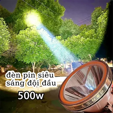 Đèn Pin Đội Đầu Siêu Sáng 500W Chống Nước Sạc Lại Giá Rẻ 44900đ Đèn Pin Đội Đầu Siêu Sáng 500W Chống Nước Sạc Lại Giá Rẻ 44900đ