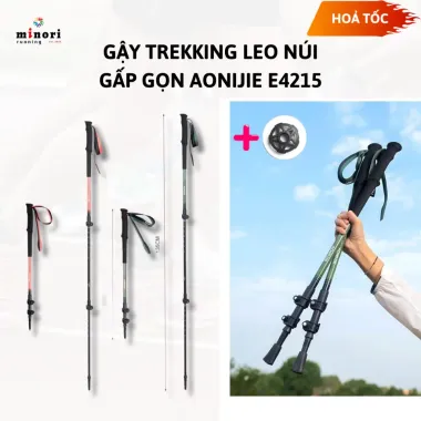 Gậy Leo Núi Rút Gọn Aonijie E4215 Nhôm Bền Nhẹ Giá Tốt Cho Hiking Trekking - 415k