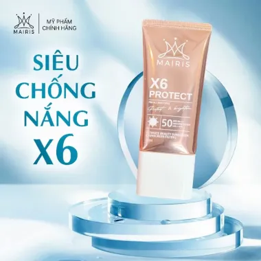 Kem Chống Nắng Mairis X6 SPF50+ PA++++ 6 Màng Lọc Dưỡng Sáng Da Giá Rẻ 225k