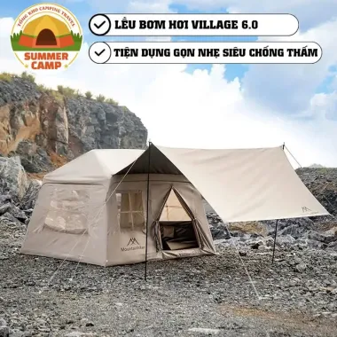 Lều Cắm Trại Mountainhiker Village 6.0 Nâng Cấp Mái Hiên Rộng Siêu Khuyến Mãi 5380k