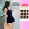 [LUXURY] Đồ Bơi Nữ 1 Mảnh Dáng Váy Màu Đen – Bikini Liền Thân Che Bụng Tôn Dáng