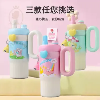 Ly Giữ Nhiệt Inox 316 Cao Cấp 850ml - Rainbow - Dễ Thương - Giảm Giá 45000đ