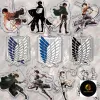 Móc khóa Attack on Titan hình huy hiệu và các nhân vật siêu ngầu Levi Eren Hange Mikasa Phụ kiện trang trí túi xách balo