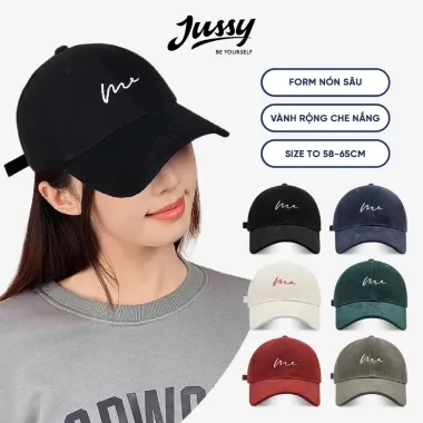 Mũ Lưỡi Trai Sâu Lòng Size Lớn 65cm Jussy Giảm 12k - Nón Kết Thêu Chữ ME Thoáng Khí Cho Nam Nữ 55k