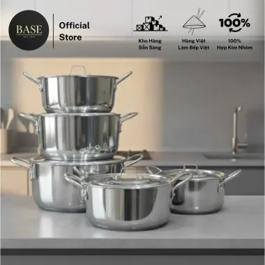 Nồi Nhôm Cao Cấp 16-30cm Kèm Nắp - Giá Siêu Tốt 448k, Nấu Ga & Hồng Ngoại Tiện Lợi